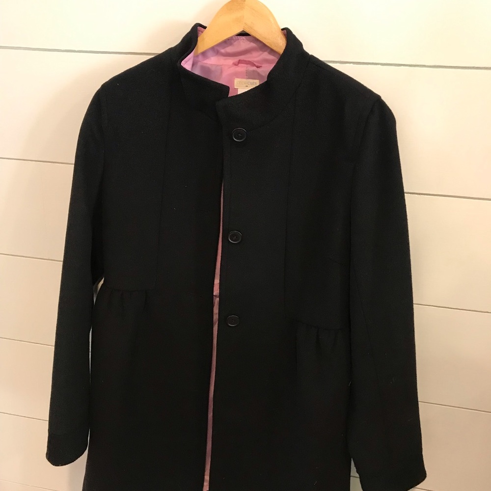 Crew Cuts Wool Black Dress Coat Girls size 16